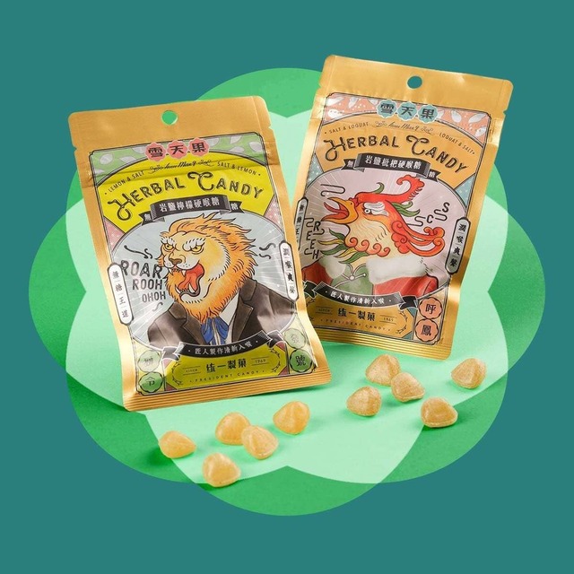 【カルディ】「雪天果 ハーブキャンディ ソルト&レモン/びわ&ソルト」各￥267（※2025年4月上旬より順次発売）