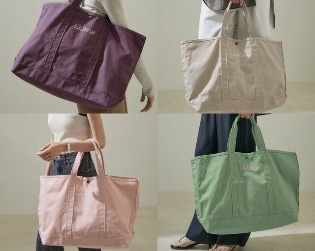 大人気の別注シリーズL.L.Bean × SALON adam et ropéから、2024年の限定カラーのグローサリー・トートが全4種類が登場♪