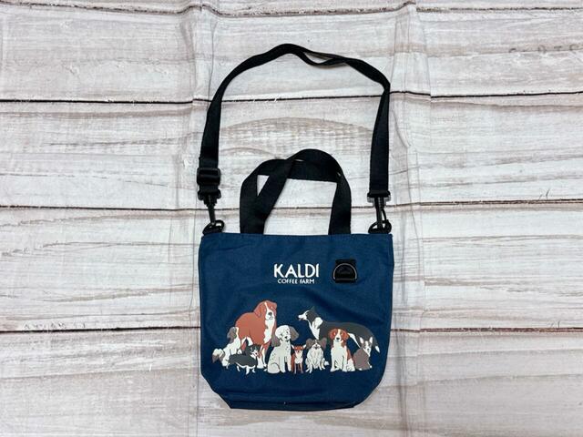 【カルディ いぬの日おさんぽバッグ/オリジナル バッグ】サイズは(約)縦24×横27.5×マチ10cm。550mlのペットボトルを立てて収納できる大きさです◎