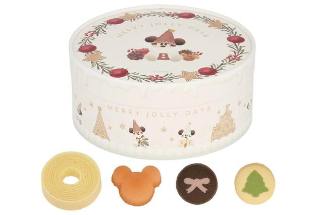 アソーテッド・スウィーツ 2,000円|東京ディズニーリゾート「ディズニー・クリスマス」スペシャルグッズ|販売店舗:東京ディズニーランド「ワールドバザール・コンフェクショナリー」、東京ディズニーシー「ヴァレンティーナズ・スウィート」|発売日:2025年11月10日(月)