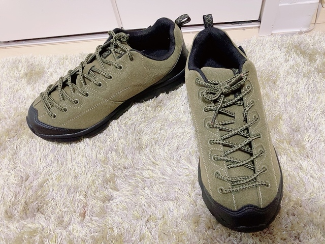【ワークマン DIA高撥水シューズ アーバンハイク】本体の色と紐の色が同じでスッキリしたデザイン