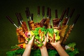 世界中のBBQを野菜で包んで食べ放題
