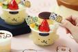 「ポムポムプリンのプリン ア・ラ・モード」＜649円（税込700円）＞【「パステル×ポムポムプリン」コラボスイーツ】