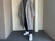 【UNIQLO オーバーシャツ ジャケット】グレーのロングコートを合わせてみました