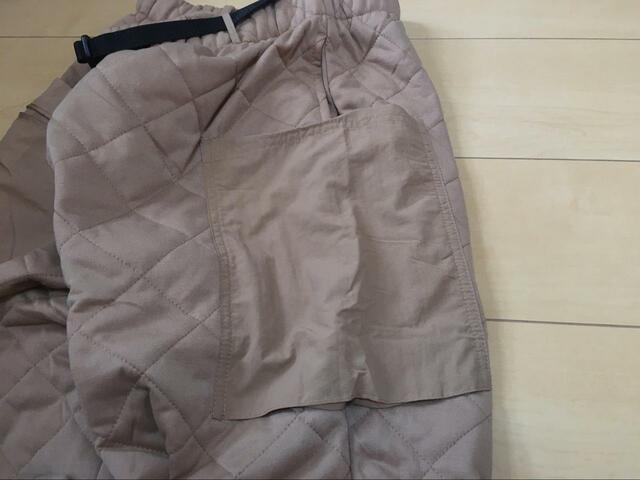 【ワークマン キルトポケットパンツ】両サイドには大きなポケットが