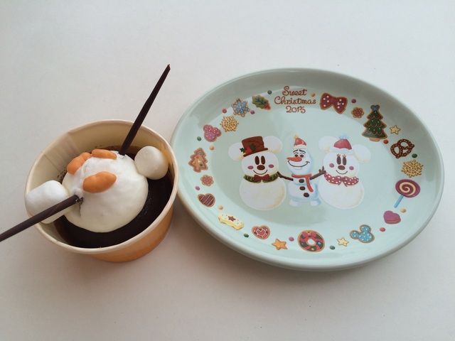 チョコレートケーキ、スーベニアプレート付き