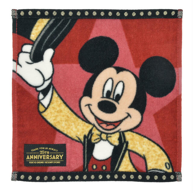 【東京ディズニーリゾート店限定】ミッキー ミニタオル 東京ディズニーリゾート店25周年記念 900円