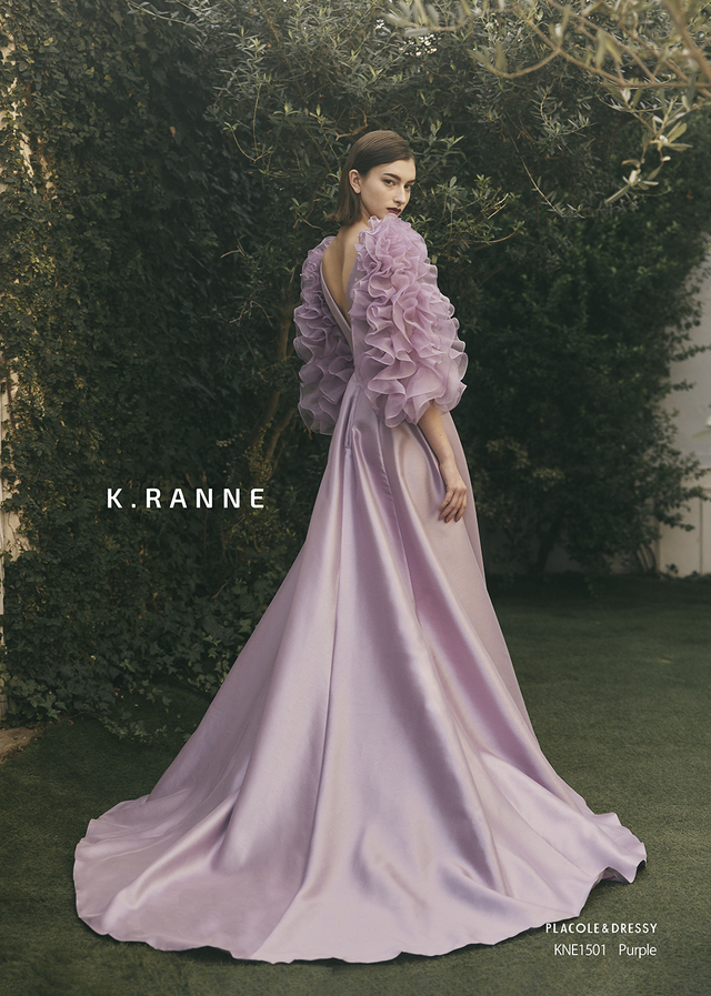KURAUDIA × PLACOLE & DRESSY(クラウディア×プラコレ)新作ウェディングドレス|KNE1501_Purple
