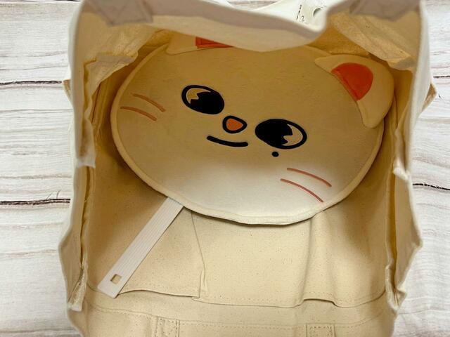 ケースに入れたうちわでも、メインの収納箇所には楽々収納できます♪【SNOOPY HOBBY TOTE BAG BOOK：スヌーピーの大容量ボックストート】