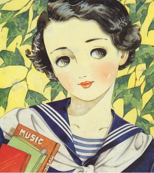 松本かつぢ／画　「君の瞳はつぶらにて」　©松本かつぢ資料館