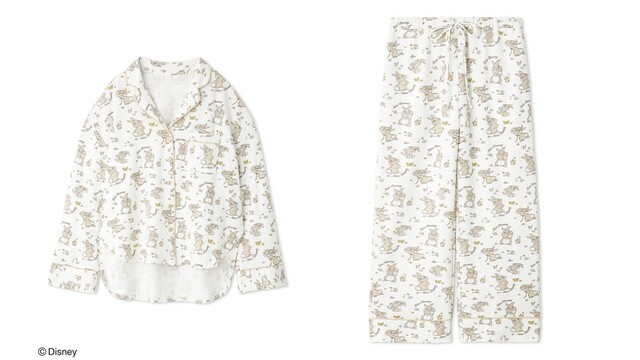 【バンビ】ミス・バニー&とんすけ / 開襟シャツ 8,360円、ロングパンツ 8,360円