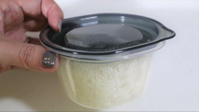 【セリア とにかく洗いやすい保存容器】粗熱が取れたらそのまま冷凍庫に入れてもOK