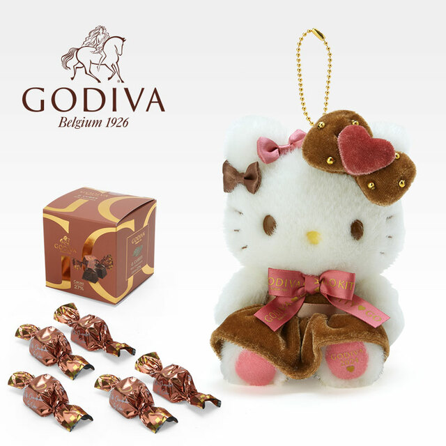 「マスコットホルダー＆GODIVA 2024（ハローキティ）」＜各4,950円＞【サンリオキャラクターズ　GODIVAギフトセット】