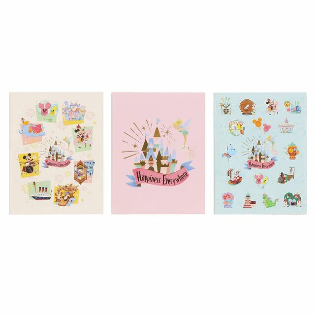 ふせんセット 900円|サイズ:(ケース1個あたり)縦約9×横約7cm、3個セット|東京ディズニーリゾート パークをモチーフにしたカラフルなグッズ|発売日:2023年6月15日(木)|販売店舗:東京ディズニーランド「ホームストア」、東京ディズニーシー「ヴィラ・ドナルド・ホームショップ」