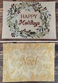 ランチョンマット　ゴールドノエル（ODV）・ハッピーホリデー（ODV）