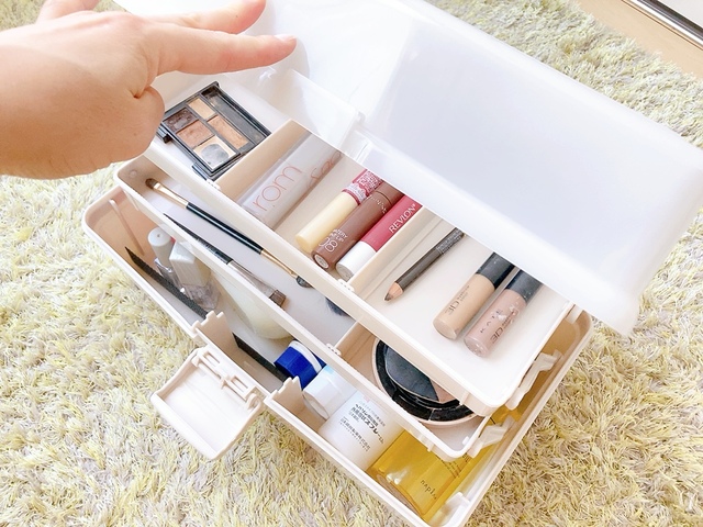 【3COINS ツールボックス】使わない時は蓋を閉めればホコリを防げます