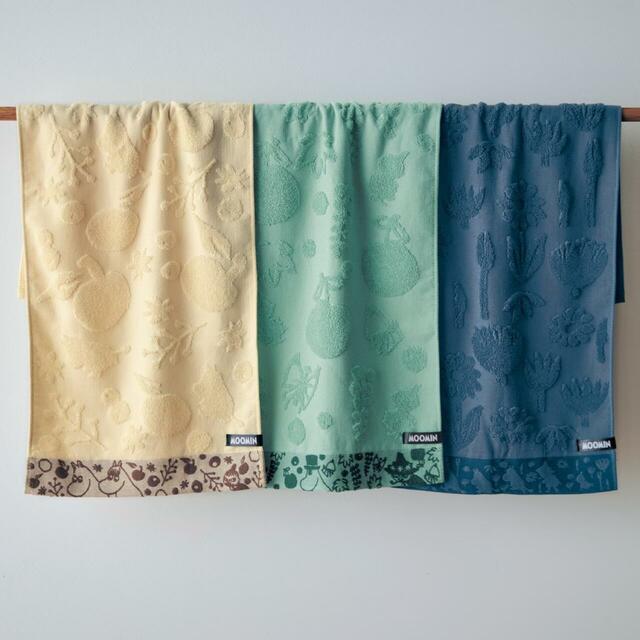 【ムーミン×ベルメゾンのおうちグッズ人気ランキング 3位】「ジャカードぽこぽこタオル『ムーミン』」990～2,490円（税込）