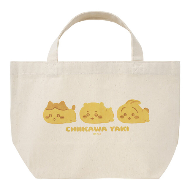 「ちいかわ焼き ランチサイズトートバック」＜価格：1,980円（税込）＞【“ちいかわ・ハチワレ・うさぎ”が「ちいかわ焼き」に♪4月7日に「横浜ワールドポーターズ」にオープン！】