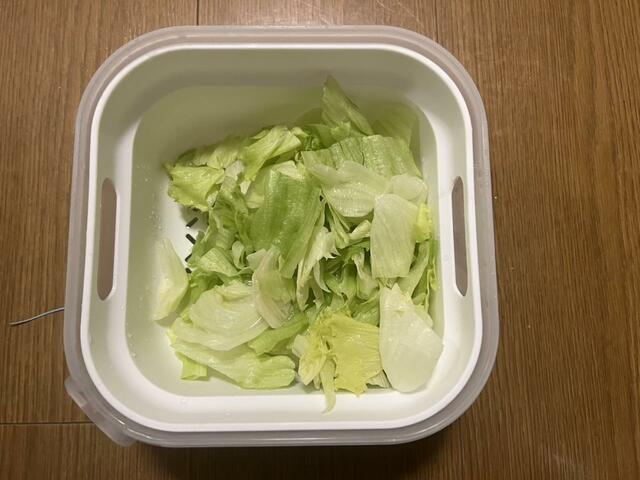 【ニトリ　スライサーザルボウルセット】水切りした食材をザルごと容器に入れられます