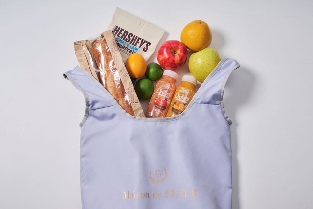 【メゾン ド フルール ショッピングバッグ（ブルー）】サイズはW41×H30.5×D13cm