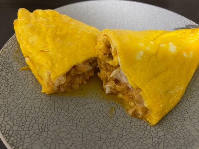 【めんツナかんかん】卵で包むだけで一品に大変身します