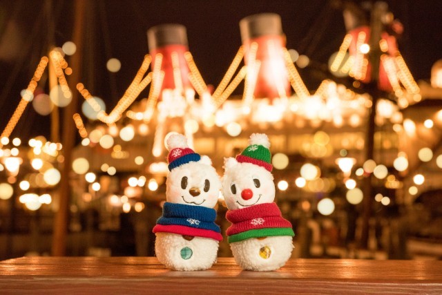 海外ディズニー バウブルバー ピアス クリスマス 雪だるま