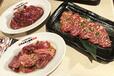 【ときわ亭】赤身系ももちろんガッツリいただけます。写真左より時計回りで「ときわ亭中落カルビ」「ときわ亭カルビ」「ときわ亭ハラミ」