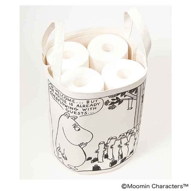 【オトナミューズ 2024年8月号増刊「ムーミン&ニョロニョロ たっぷり収納ランドリーバッグ」】生活感が出やすいトイレットペーパーはひとつにまとめて