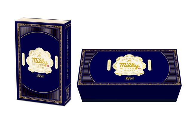 「「プレミアムミルキーバターサンド」左:5個入BOX、右:10個入BOX」<価格:5個入1,500円(税込)/10個入3,000円(税込)>【限定スイーツ「洋菓子屋さんの苺大福」が登場!「西洋菓子舗 不二家」がFOOD&TIME ISETAN OFUNAに新店をオープン!】