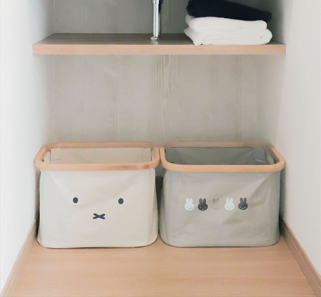 【ヴィレヴァンオンライン】バンブーバスケットS 顔だけミッフィー/バンブーバスケットS ならびミッフィー/各3,300 円（税込）