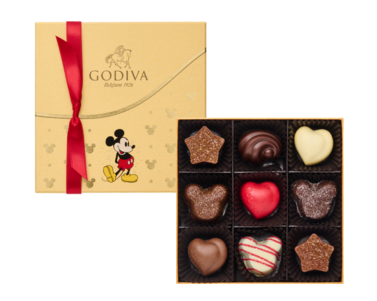 「ミッキー/ハートフルコレクション」＜9粒入3,996円、12粒入5,184円＞【ゴディバがミッキーマウスデザインのチョコレートを期間限定販売】