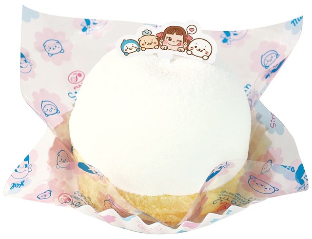 【ペコちゃん×しろたん】「しろたんのふわふわミルキーレアチーズ」（ペーパープレート：しろたんとお友だち＆ペコちゃんデザイン）669円