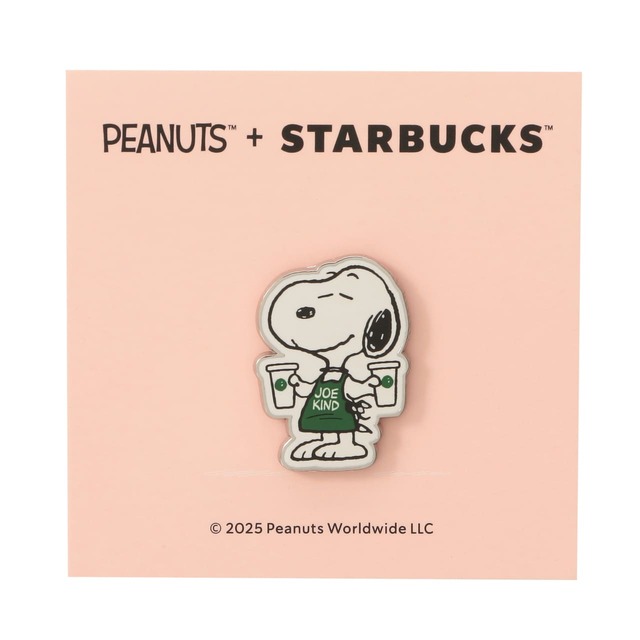【PEANUTS™+STARBUCKS™】「PEANUTS ピンバッジ ピンク」¥1,200
