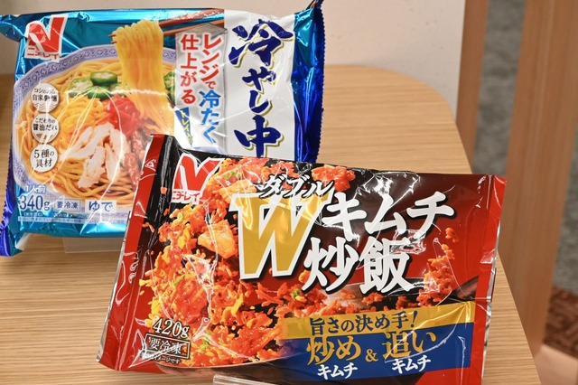 「W(ダブル)キムチ炒飯」と「冷やし中華」