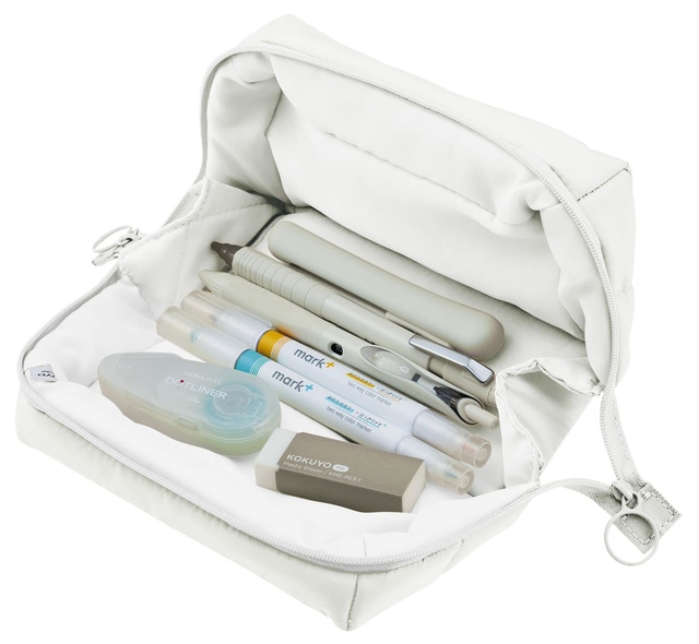 【コクヨ「ペンケース＜モココ＞（ペディンタイプ）」】ホワイト　1,500円