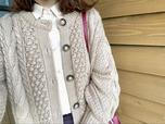【GU （ジーユー）ケーブルコクーンカーディガン】重ね着しやすいゆるめの形が可愛い◎