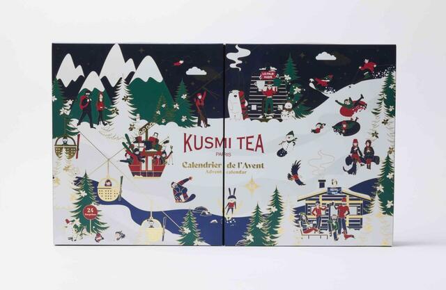「KUSMI TEA アドベントカレンダー 2024」＜価格：￥12,000（税込￥12,960）＞【【DEAN＆DELUCA】世界各国の“おいしい”が揃う「ホリデーマーケット」スタート！Xmasが待ち遠しくなるアイテムが勢揃い♪】
