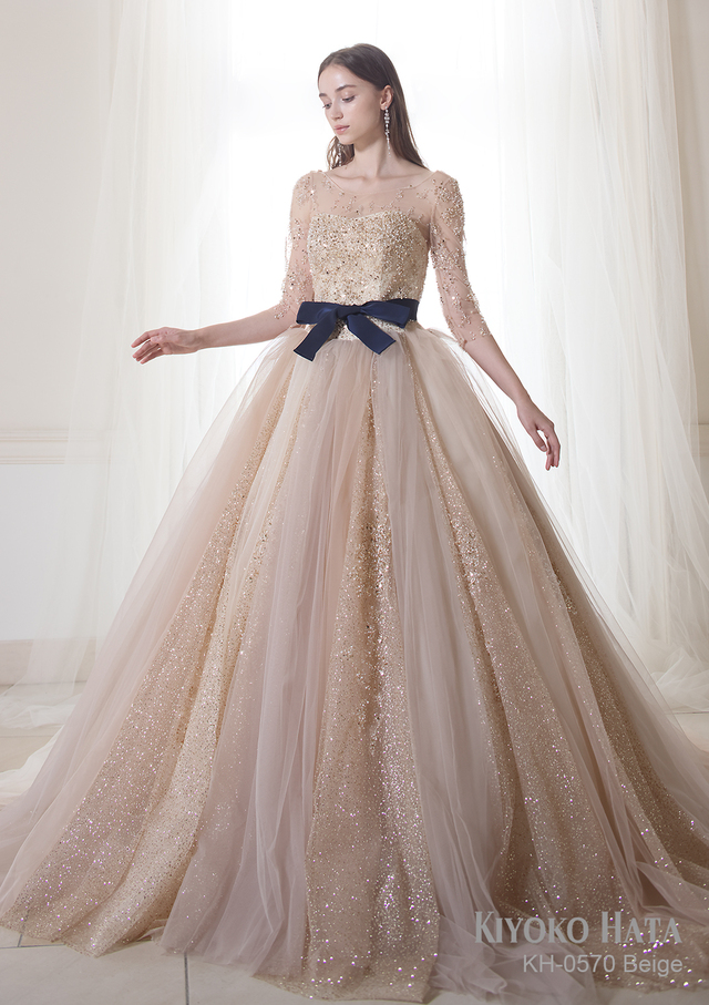 【KIYOKO HATA キヨコハタ】新作ウェディングドレス：KH-0570_Beige
