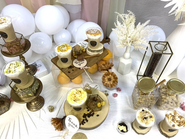 秋らしいディスプレイがオシャレ。