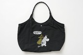 【ムーミン】「moomin ムーミン 刺繍デザイントートバッグ」チャコール（ムーミン＆スナフキン）　6,490円