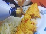 【日高屋 朝定食】玉子焼きは醤油を少しかけて食べるのも美味しい