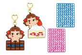 「ペコちゃんオリジナルお名前ラバーチャーム(イメージ)」<各税込1,320円>【\いっしょに!Smile Switch!/遠征!スマイルスイッチ部!in FUKUOKA】
