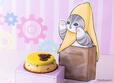 「バナナにゃんのスペシャルケーキ」<期間:2026年9月3日~12月27日>【「mofusand」初のコラボスイーツビュッフェ開催!愛くるしい”にゃんこ“と甘いスイーツをヒルトン大阪で堪能♪】