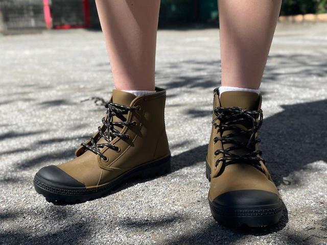 【ワークマン 防水サファリシューズ】ショートブーツにも見える、安定感抜群の靴