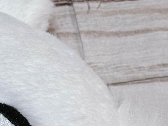 素材はポリエステル、ふわもこなあのこの毛並みがしっかりと再現されています