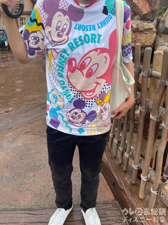 スプラッシュ・マウンテンの先頭に乗った人の乗車後の姿。最後の落ちるところでなかなかの水を浴びます。