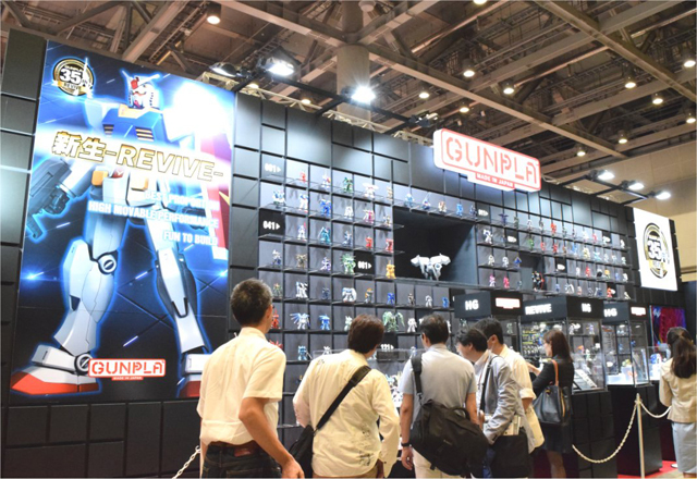 ガンプラシリーズの展示も。