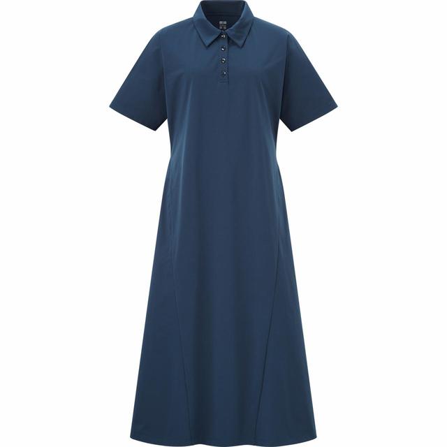 【UNIQLO（ユニクロ） × Theory（セオリー） コラボレーション第二弾】ウルトラストレッチポロワンピース（半袖）