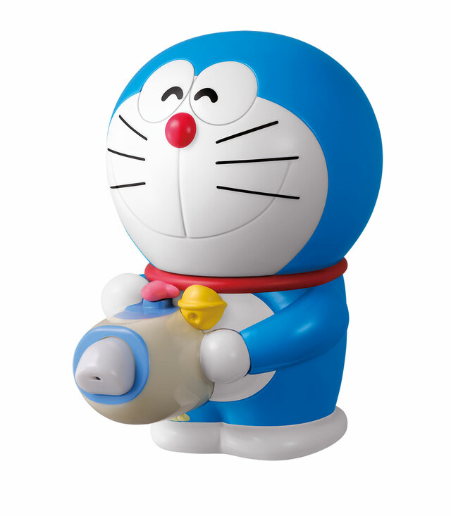 【ハッピーセット®「ドラえもん」】第2弾：ノビール水道管の水でっぽう／ひみつ道具「ノビール水道管」を持ったドラえもん。ボタンを押すと蛇口から水が噴射！