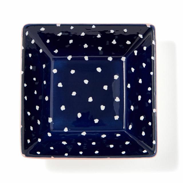 色々皿角小皿　ドット　500円（税込）